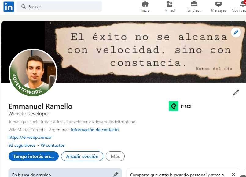 imagen del perfil de linkedin